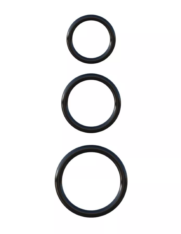 Set von 3 Cock Rings Silikon C-Ringz