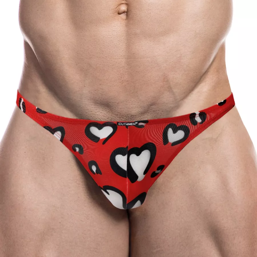 Sexy slip Brazilian Rood-Hartjes