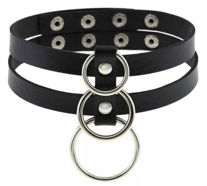 Halsband Tri Rings Schwarz