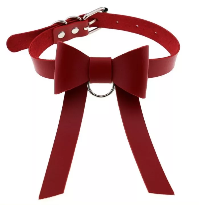 Halsband Bow Night Rot