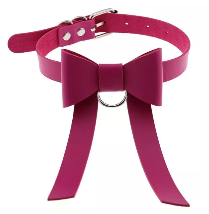 Halsband Bow Night Rosenfarben