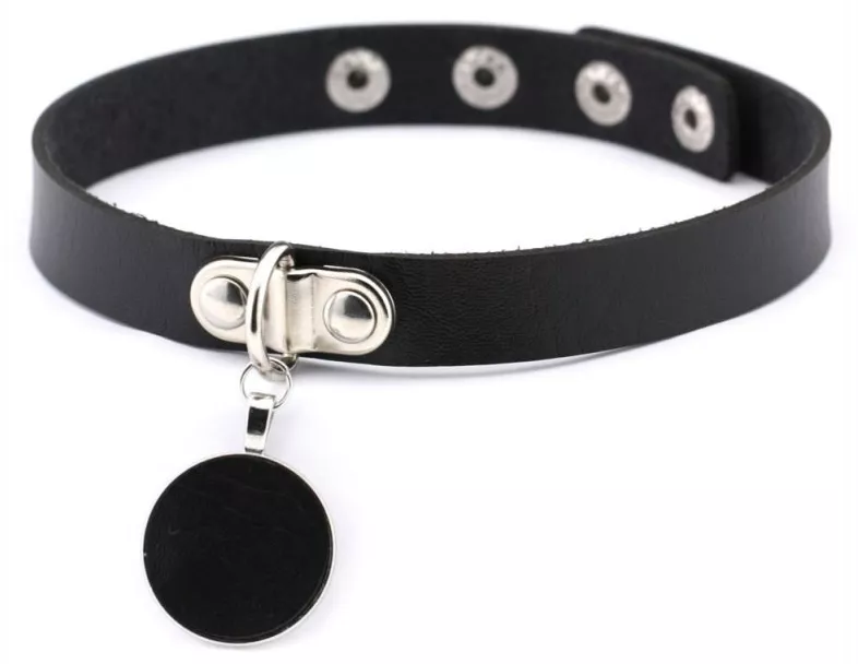 Halsband Round Moon Schwarz
