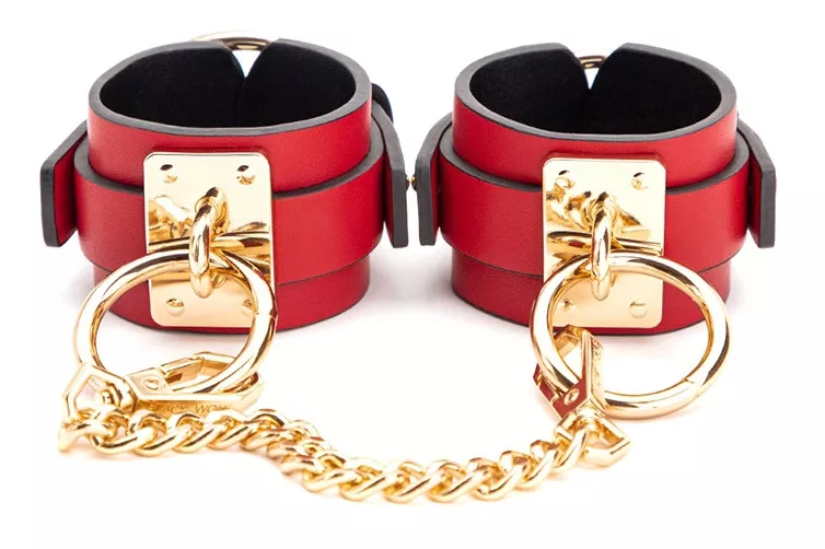 Handschellen GOLDY CUFF Rot-Schwarz