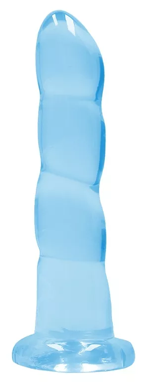 Dildo Twist Crystal RealRock 16 x 4cm Blau