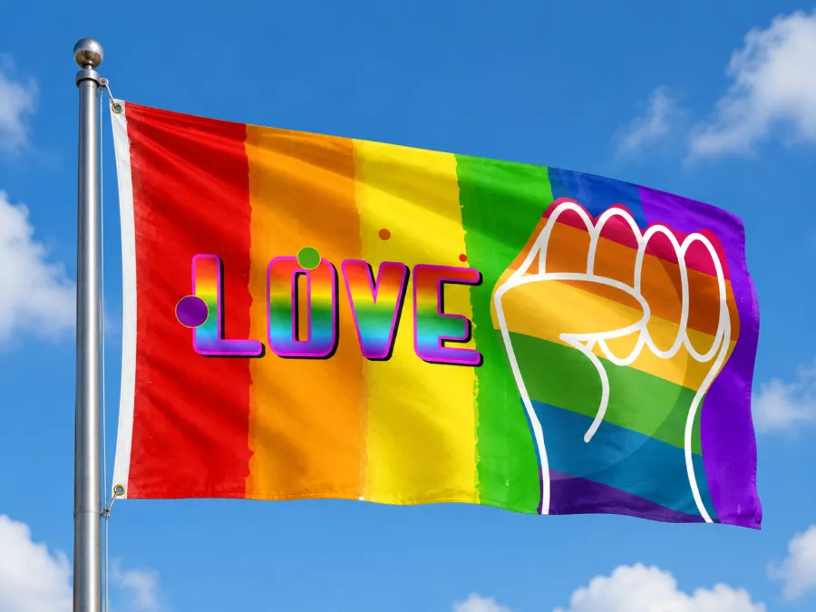 Regenbogenflagge Love 90 x 150cm
