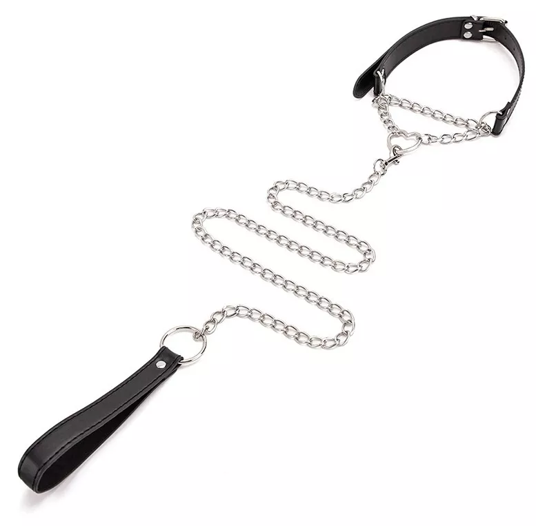 Halsband-Leine HEART CHAIN 80cm
