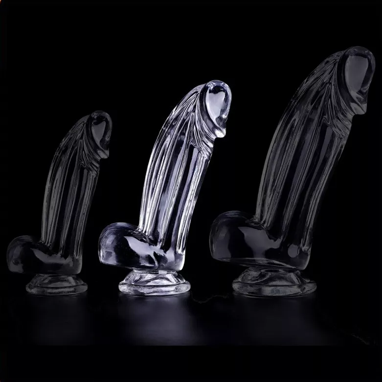 Dildo transparent Kolk M 14 x 4,5cm