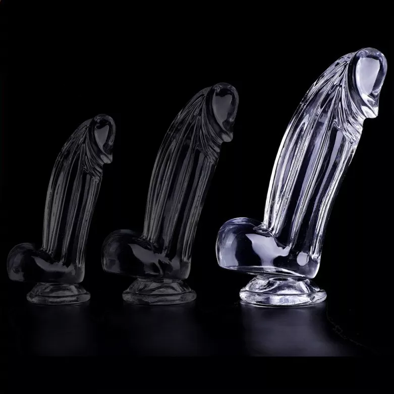 Dildo transparent Kolk L 16 x 5,5cm
