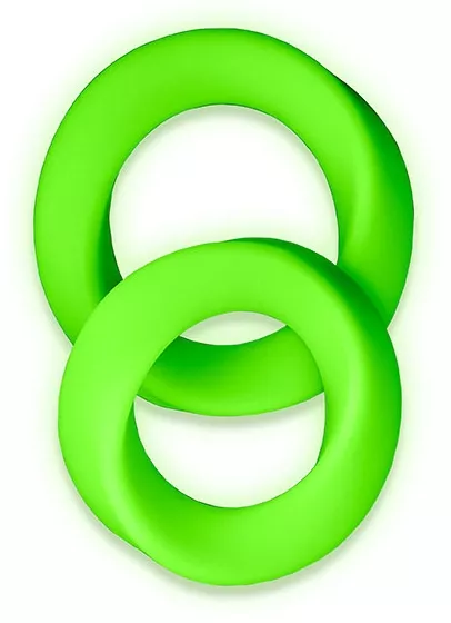 Lot de 2 Cock Ringe leuchtend Glow Ring 33mm