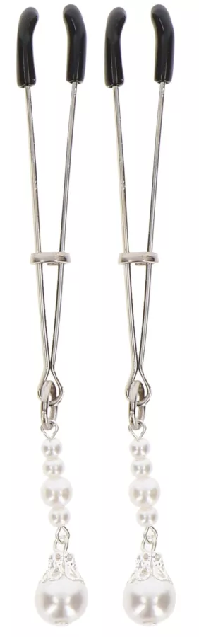 Nippelklemmen Tweezers Pearls Taboom Versilbert