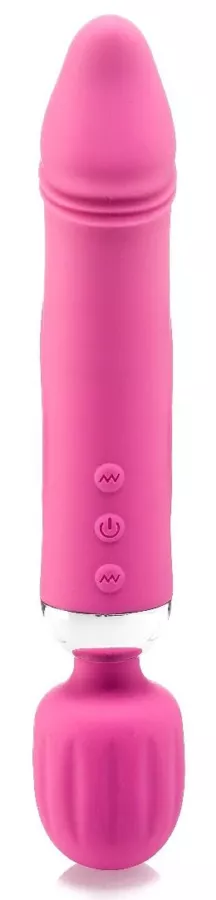 Vibrator Wand Double Fun 17.5 x 4.5cm Roze