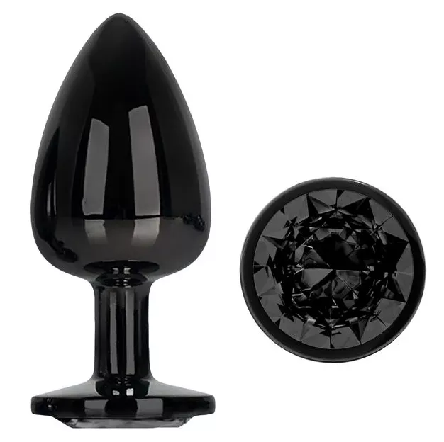 Schmuck-Plug AfterDark L 8 x 4cm Schwarz