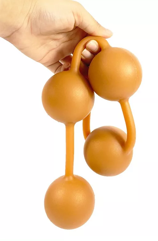 Analkugeln aus Silikon Ass Orange 50 x 5.5cm
