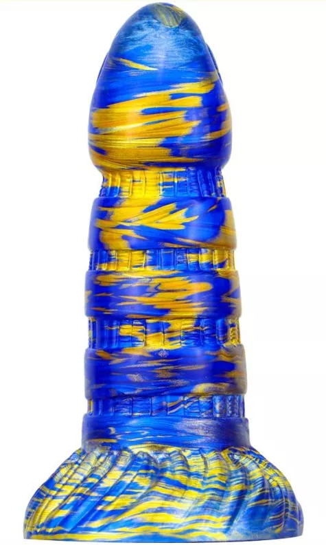 Dildo Torff 16 x 5.8cm Blau-Gold