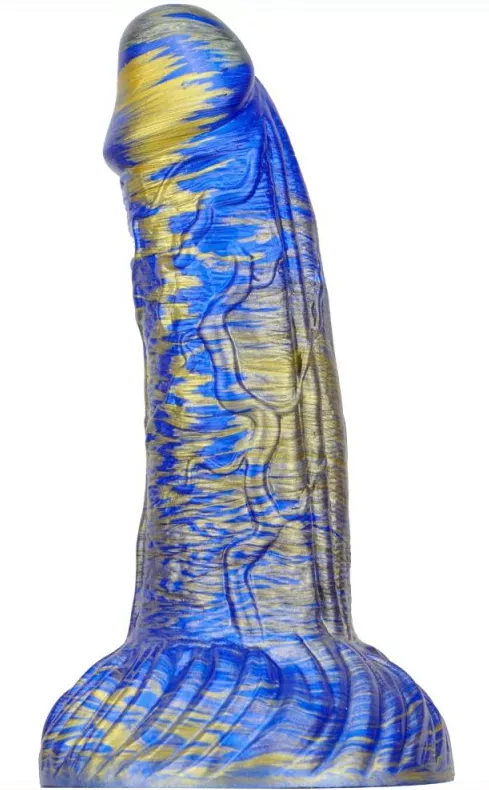 Fantasy-Dildo Gentax 16 x 5cm Blau-Gold
