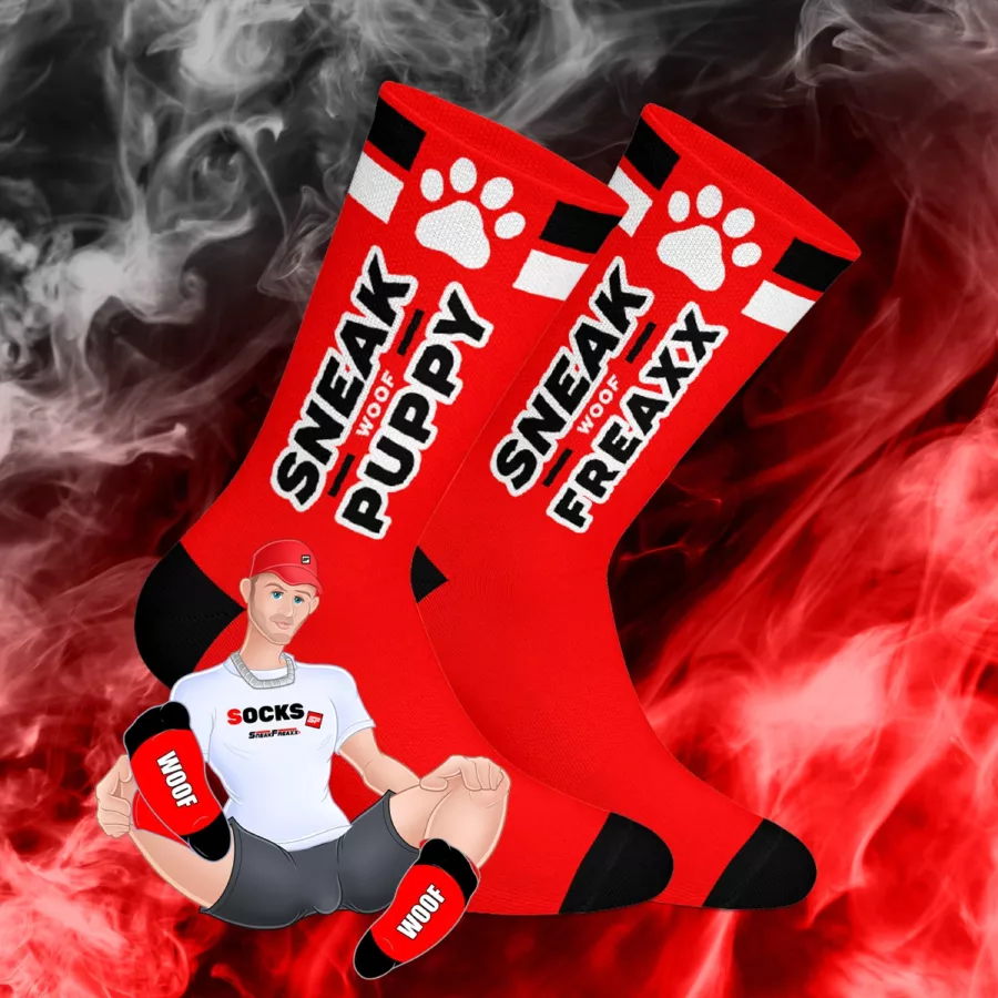 Socken WOOF PUPPY Rot