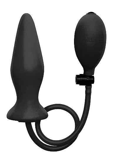 Aufblasbarer Plug Ouch aus schwarzem Silikon