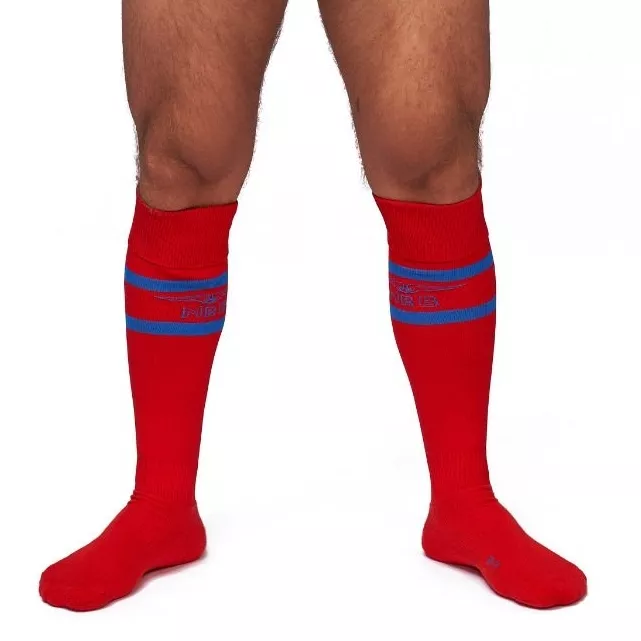 Lange Urban Football Socken Rot-Blau