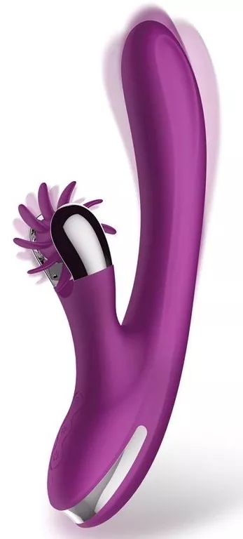 Vibrator Rabbit Vibrating Double 10 x 3.5cm Violet