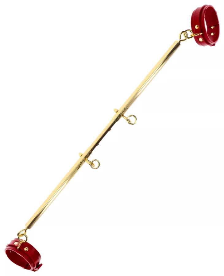 Stange mit Fesselmanschetten Spreader Taboom Gold-Rot