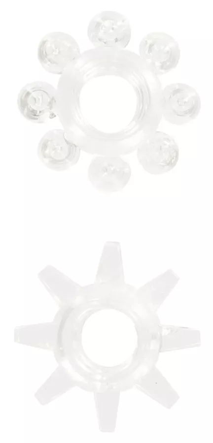Set van 2 mini cockrings Stretchy Rings Transparant
