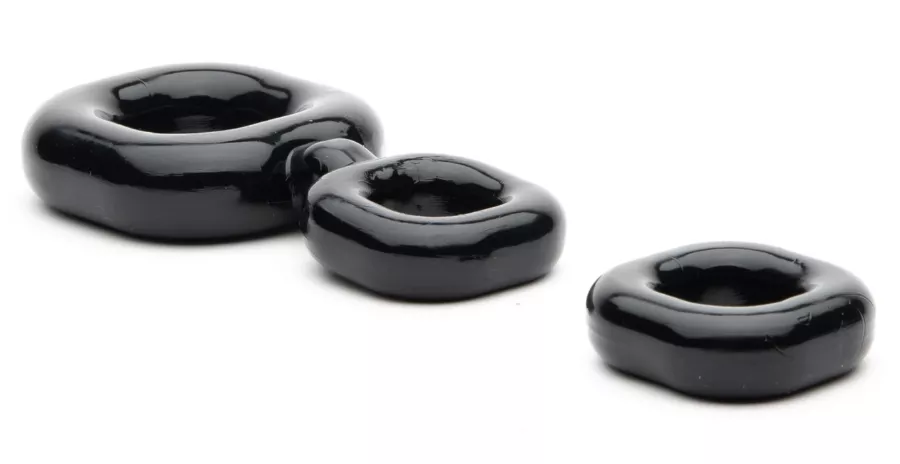 Boner Kit Cockring und Ballstretcher Schwarz