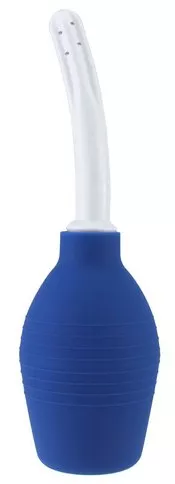 Blauer Klistier-Birne Analdusche 2 - Einsatz 12 x 2cm