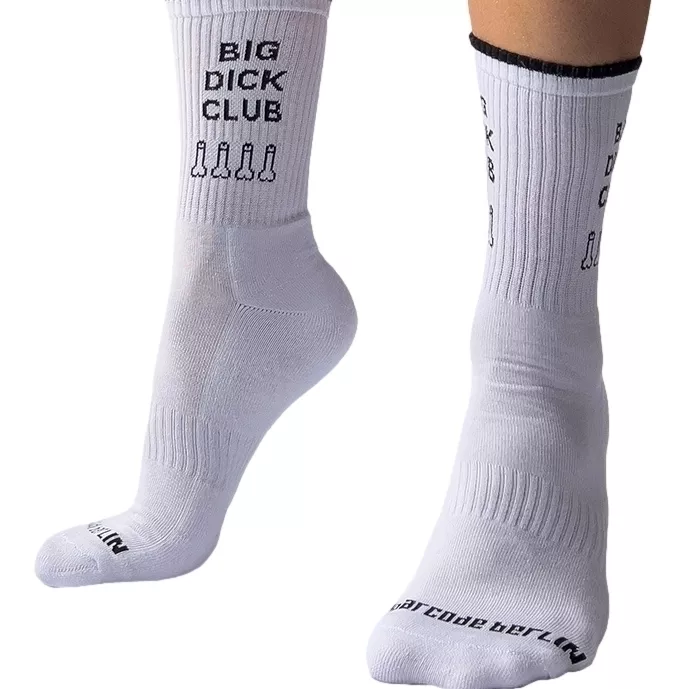 Weiße Socken BIG DICK CLUB Schwarze Biese