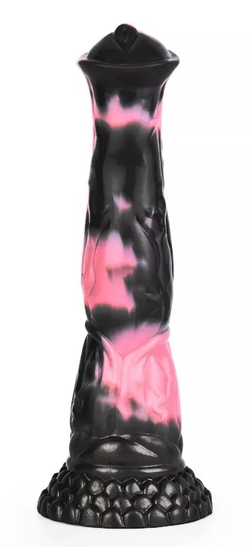 Tierisches Dildo BODULF 25 x 6cm Schwarz-Rosa