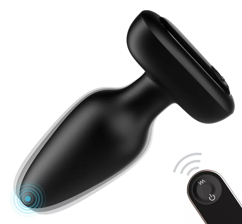 Vibrerende plug Visual 10 x 4.2cm Zwart