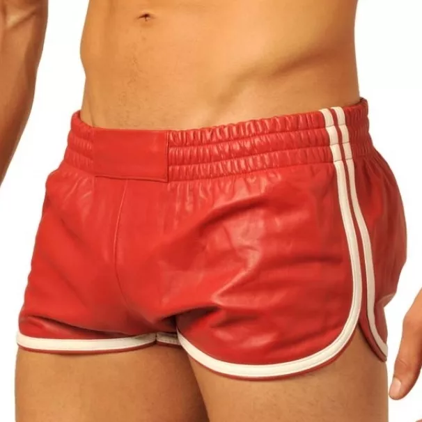 Lederhose Fist Rot-Weiß
