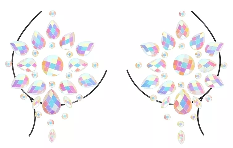 Phosphorescent Rhinestone Nipple Covers Glow Nipples