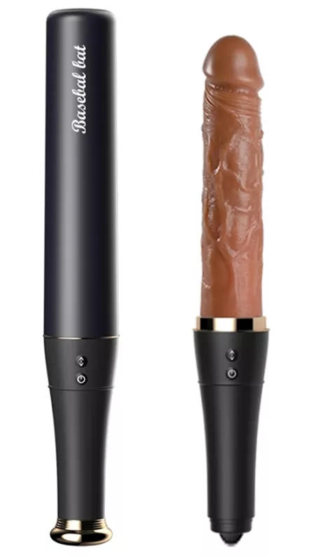 Gode mit Griff Vibrier- und Stoßfunktion Baseballschläger 20 x 4cm