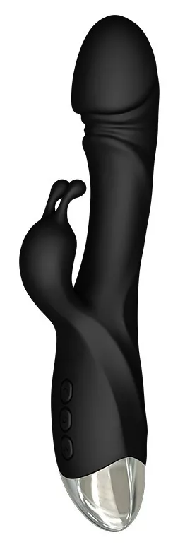 Vibrator konijn Romeo 21cm Zwart