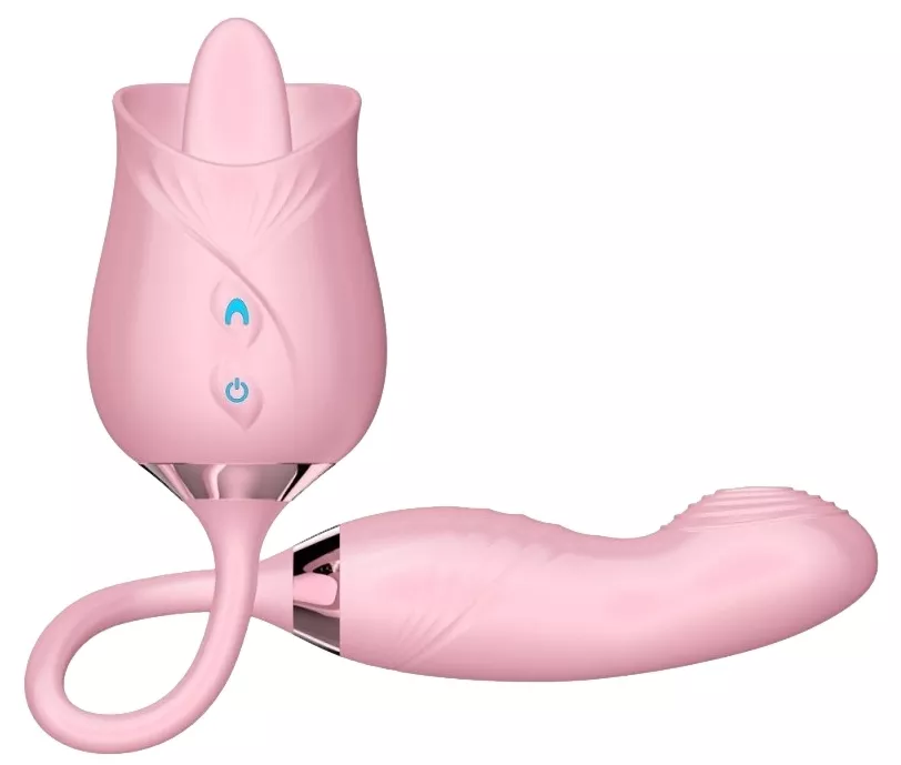 Stimulator Rose Licking 11 x 3cm Rosa