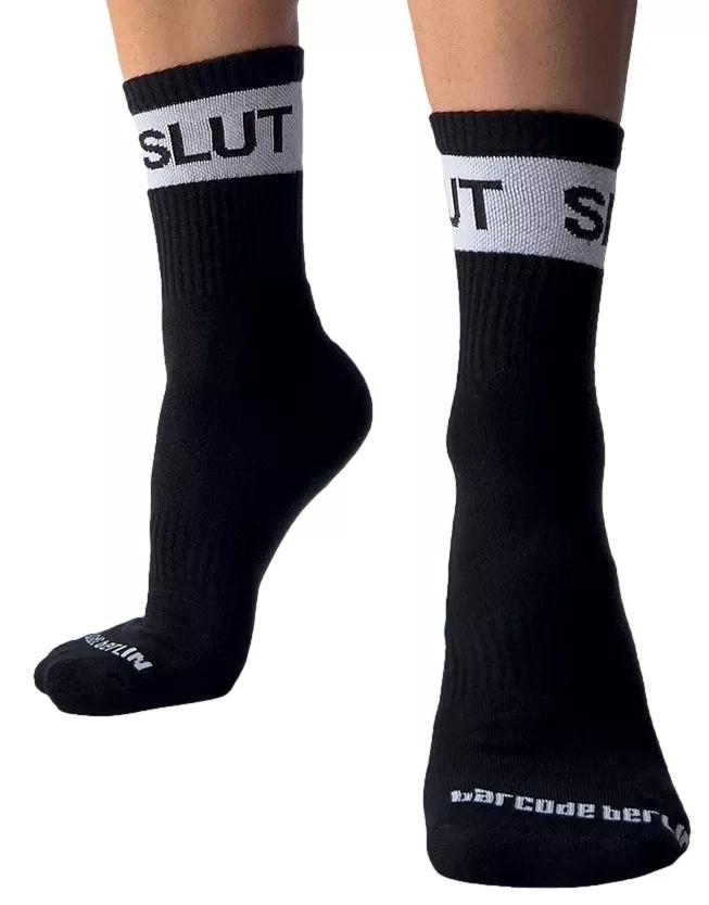 Fetisch-Socken Slut Schwarz