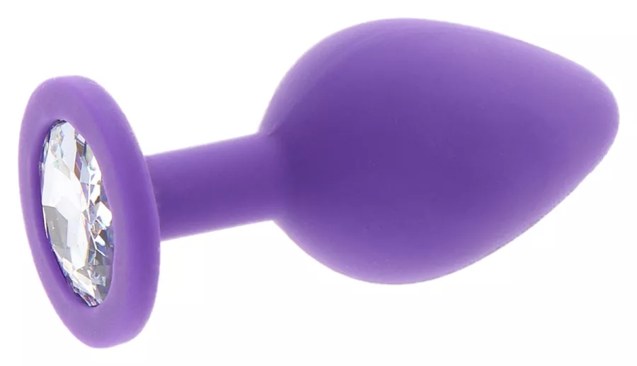 Plug Bijou Diamond Booty M 7 x 3,5cm Violet