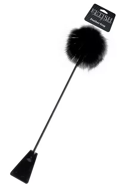 Schwarze Feder-Gerte 50 cm
