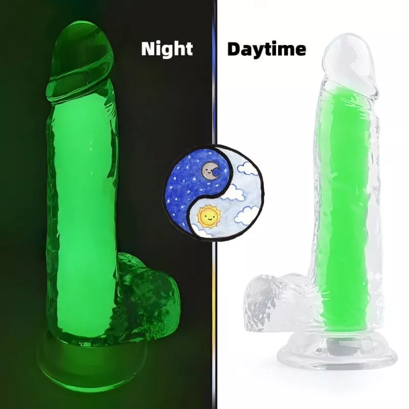 Phosphoreszierender Dildo Color Glow 15 x 4.5cm Grün