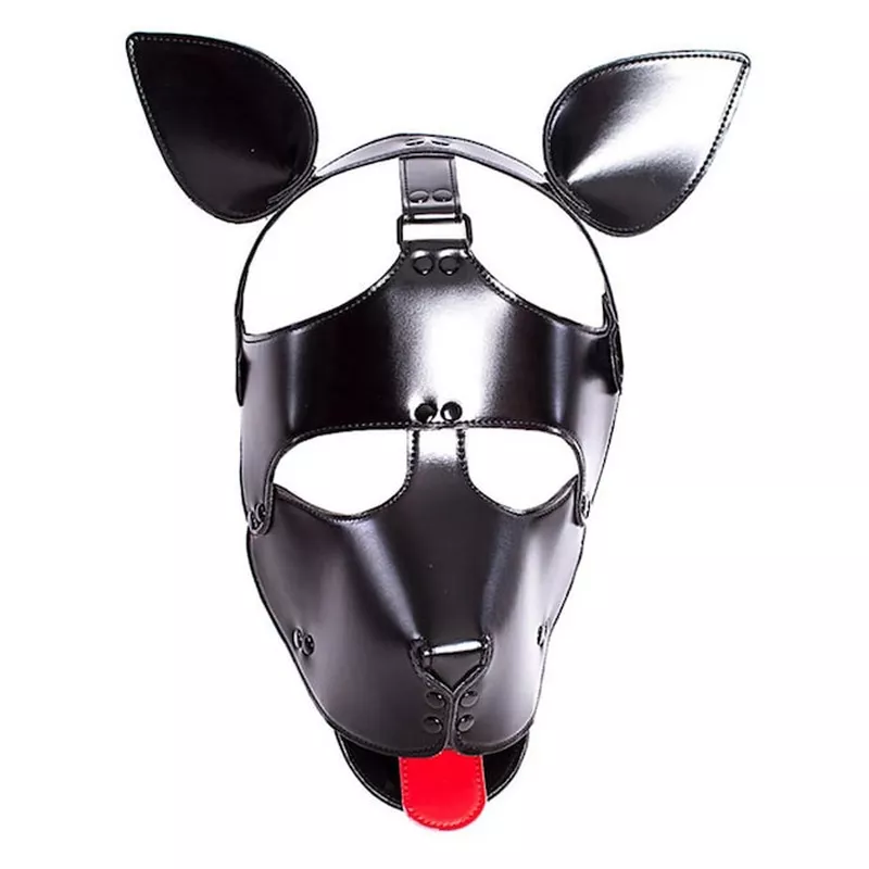 Hundegesicht-Maske Dog Fun Schwarz
