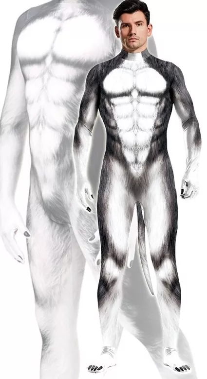 Cosplay-pak hond Husky Grijs