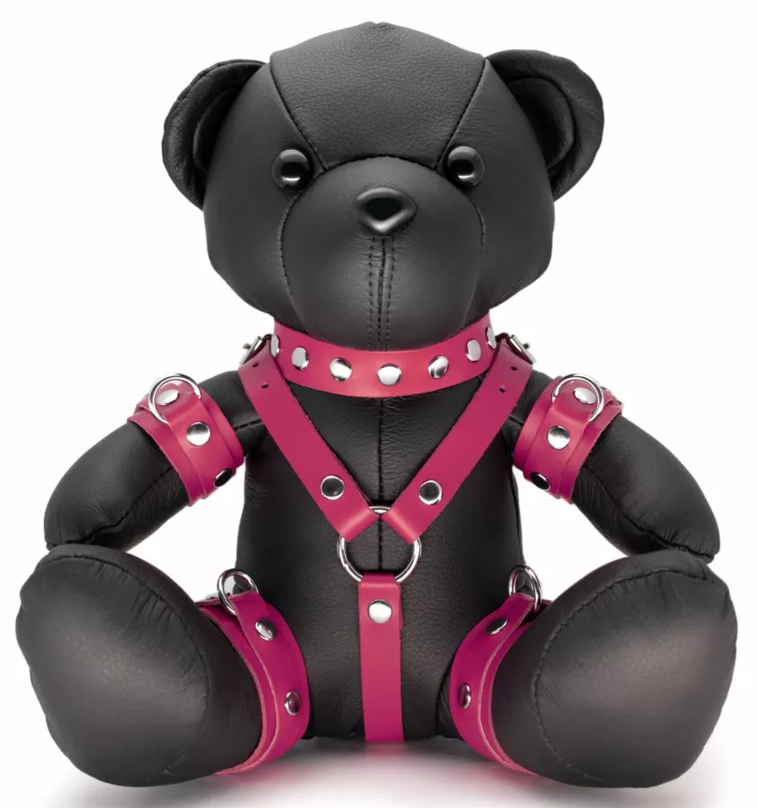 Bendy The Bdsm Teddy Bear Pink Leather Bear
