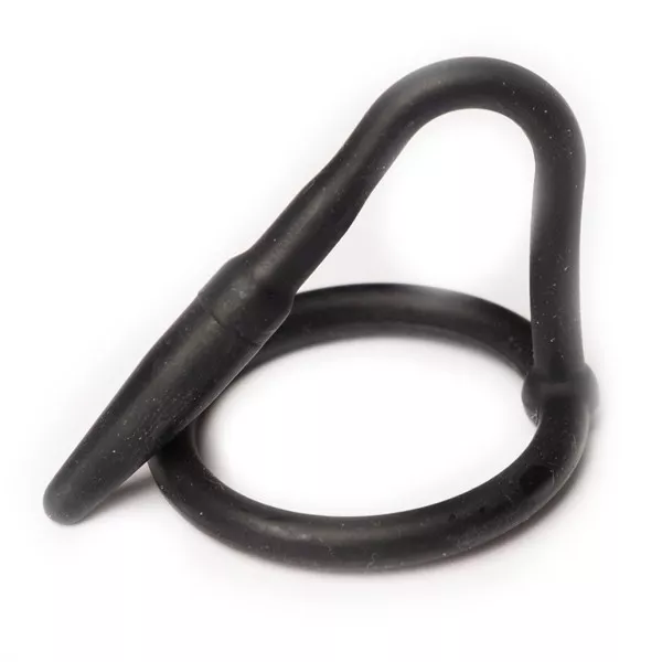 Silicone Cock Plug Penis Schwarz