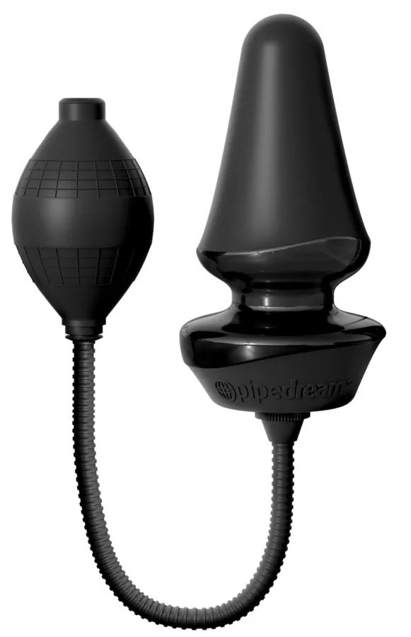 Aufblasbarer Silikonplug 9,5 x 5,5 cm Schwarz