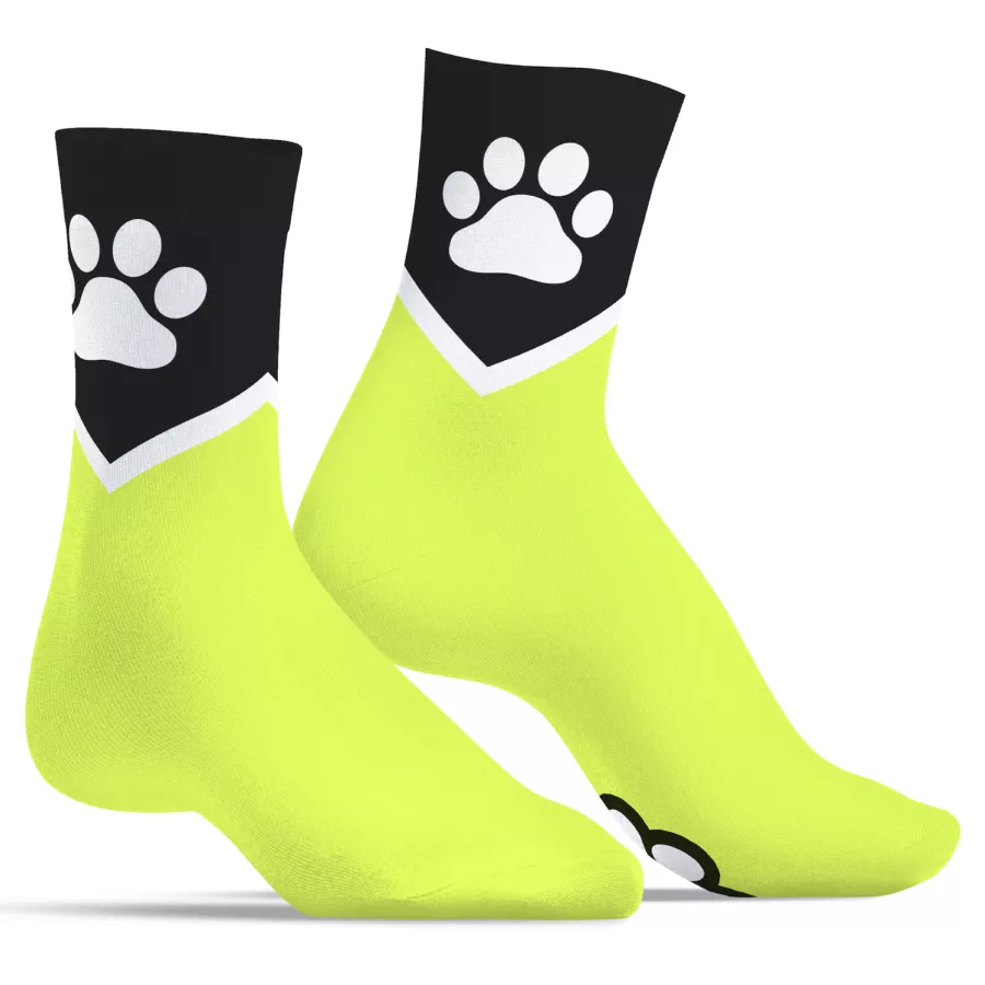Socken Paw Kinky Puppy Neongelb