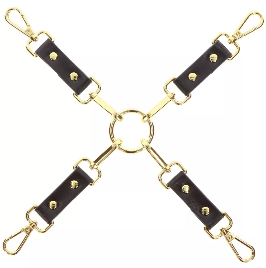 Vogue Black Cross Hogtie Straps