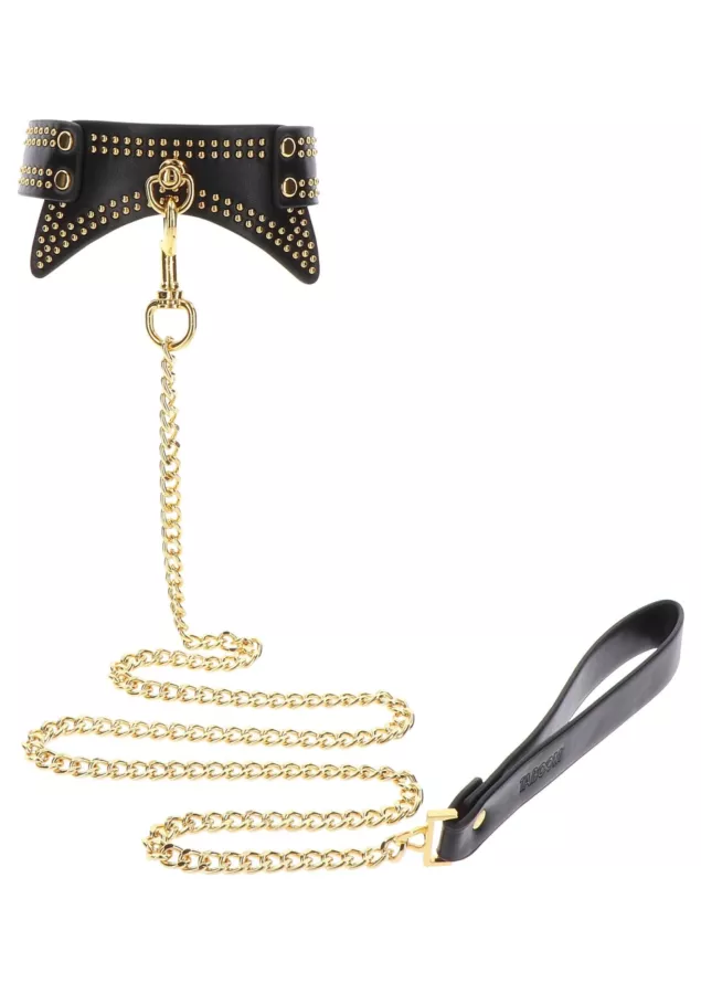Halsband und Leine Studded Vogue Schwarz