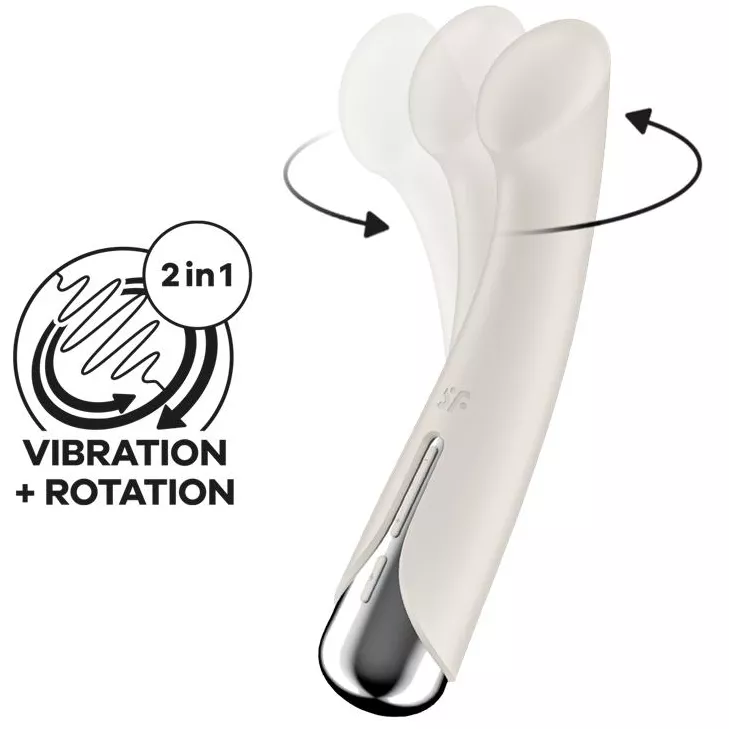 Rotations-G-Punkt-Stimulator 1 - 11 x 3,5cm Creme