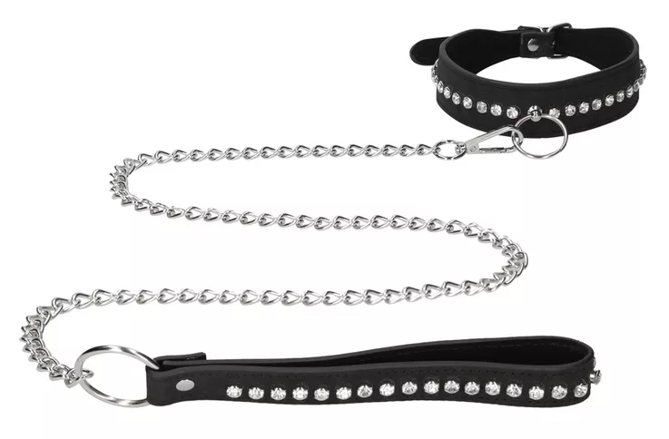 Halsband-lijn met strass Diamond Studded Zwart