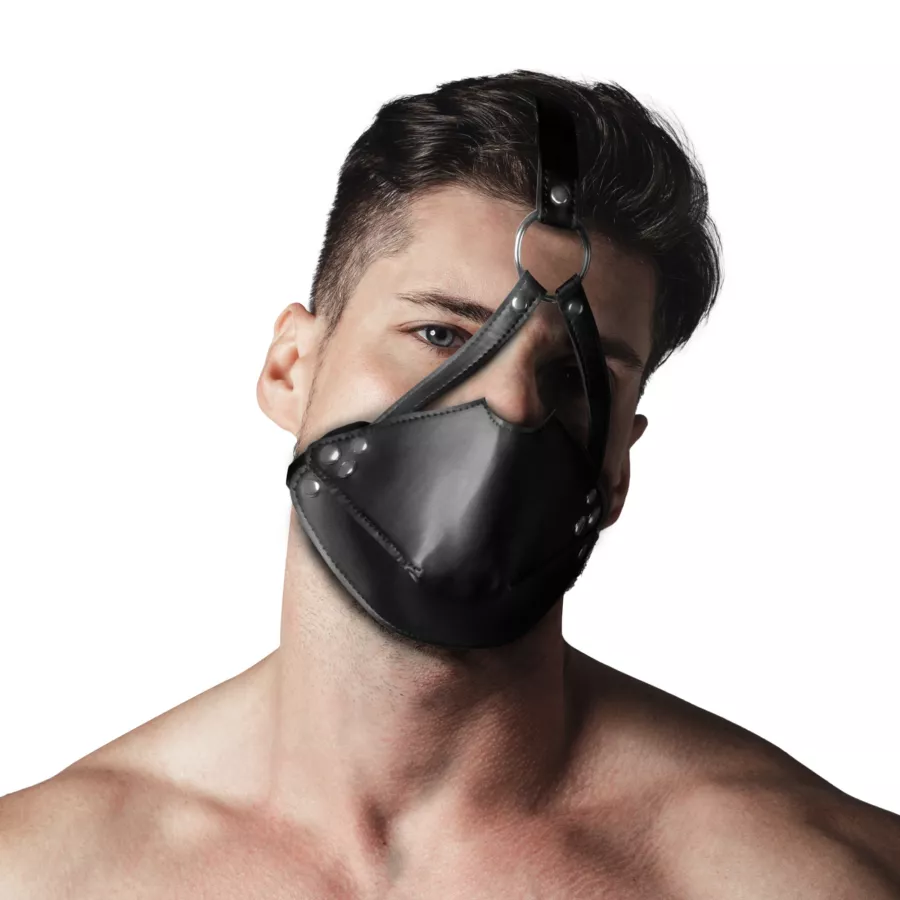 Maulkorb mit Knebel Head Harness Schwarz